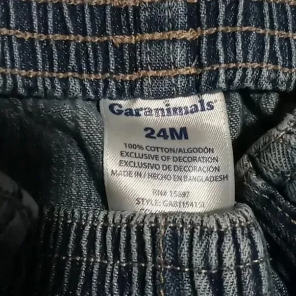 🐈 Garanimals cargo blue jean shorts - 24 months - Picture 3 of 3